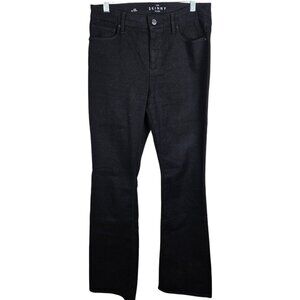 WHBM‎ White House Black Market Skinny Flare Leg Black Jeans Size 6L Long Tall